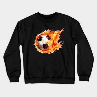 Flaming Soccer Ball Crewneck Sweatshirt